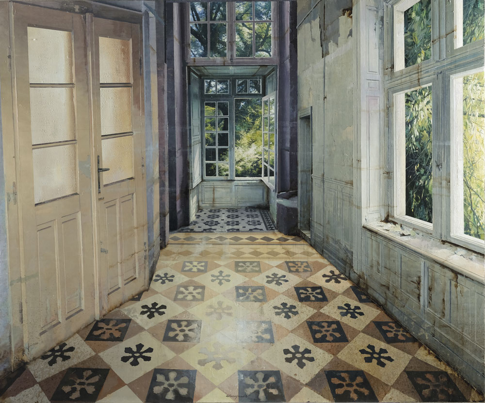 MASSAGRANDE MATTEO, L'ingresso, 2017, 100x120 cm