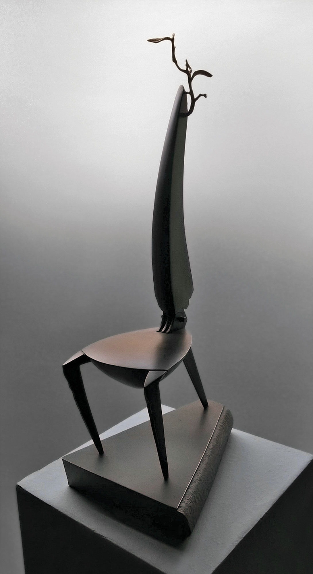 NAGATANI KYOJI, Il Trono del Sapere, 2016, Bronzo, 48 x 17 x 23 cm