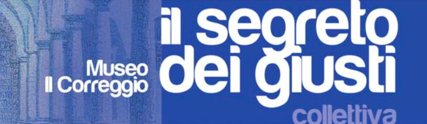 Banner della mostra "Il segreto dei giusti" presso il Museo Il Correggio
