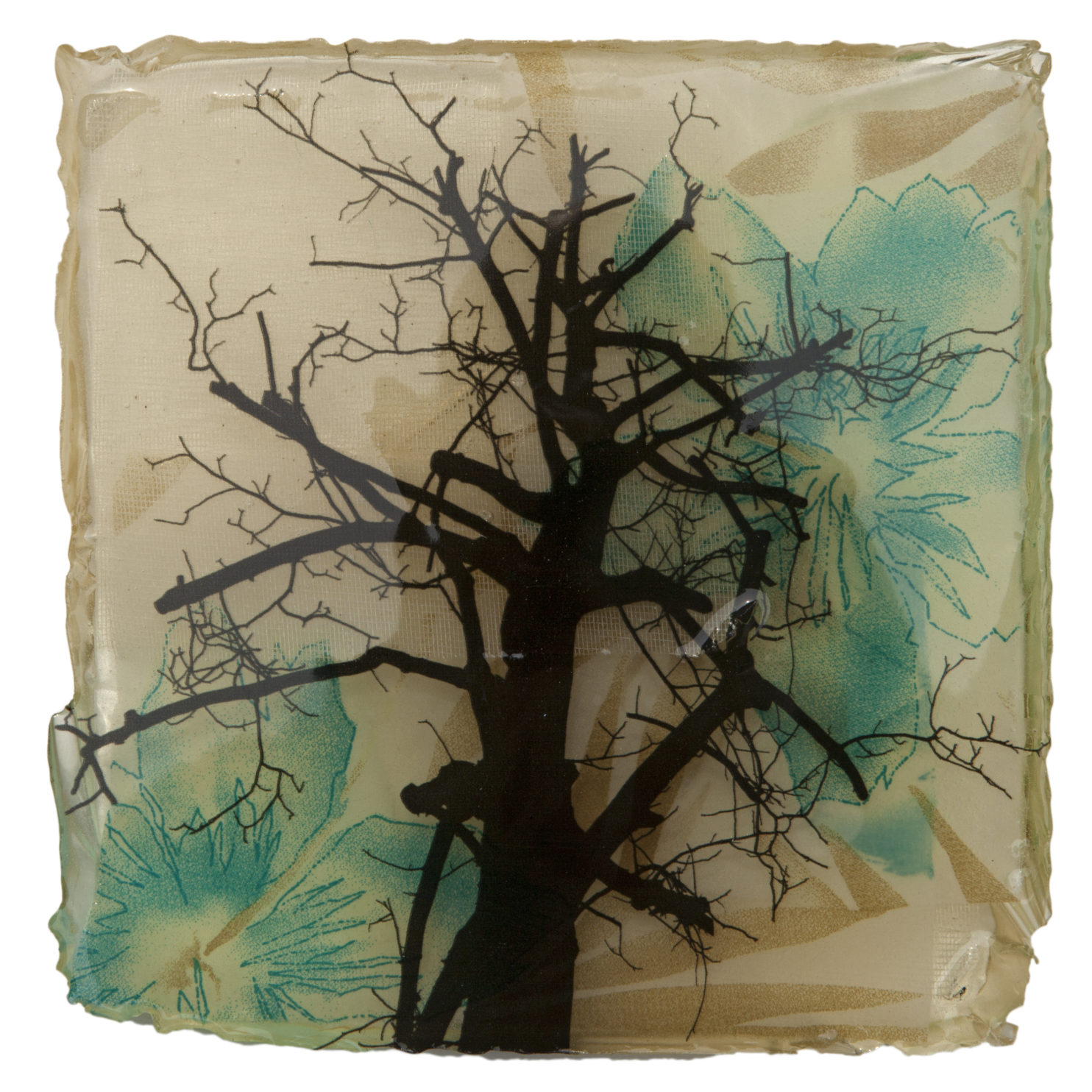 FELISI MANUEL, Albero, 2017, tecnica mista su tela, 20 x 20 cm