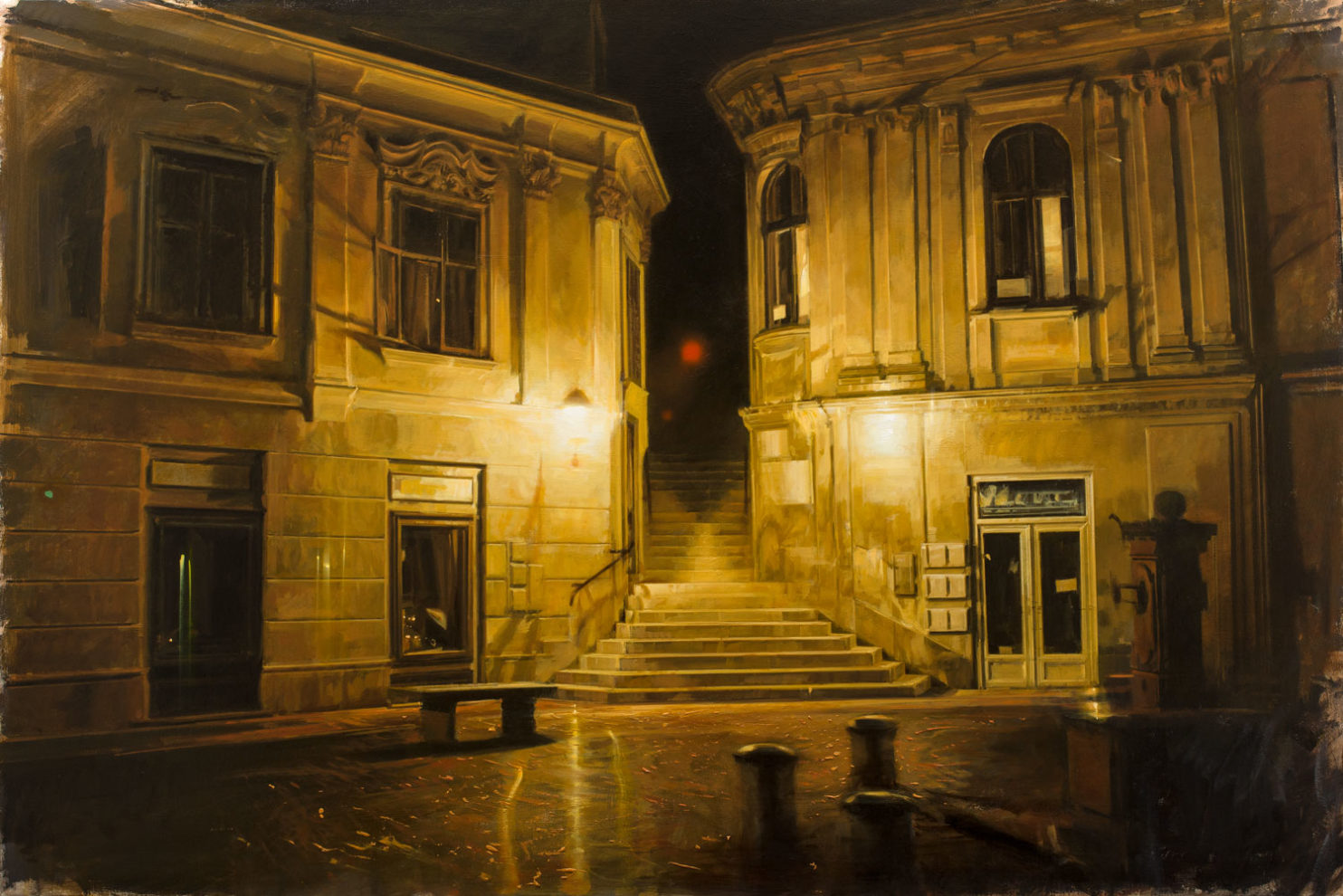NANNINI NICOLA, Il vicolo di Caronte n.4, 2019, olio su tela, 100x150 cm