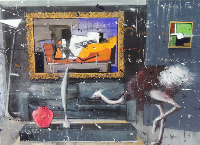 ACCARDI ANGELO, Misplaced, 2014, Tecnica mista su tela, D146, 50x70 cm