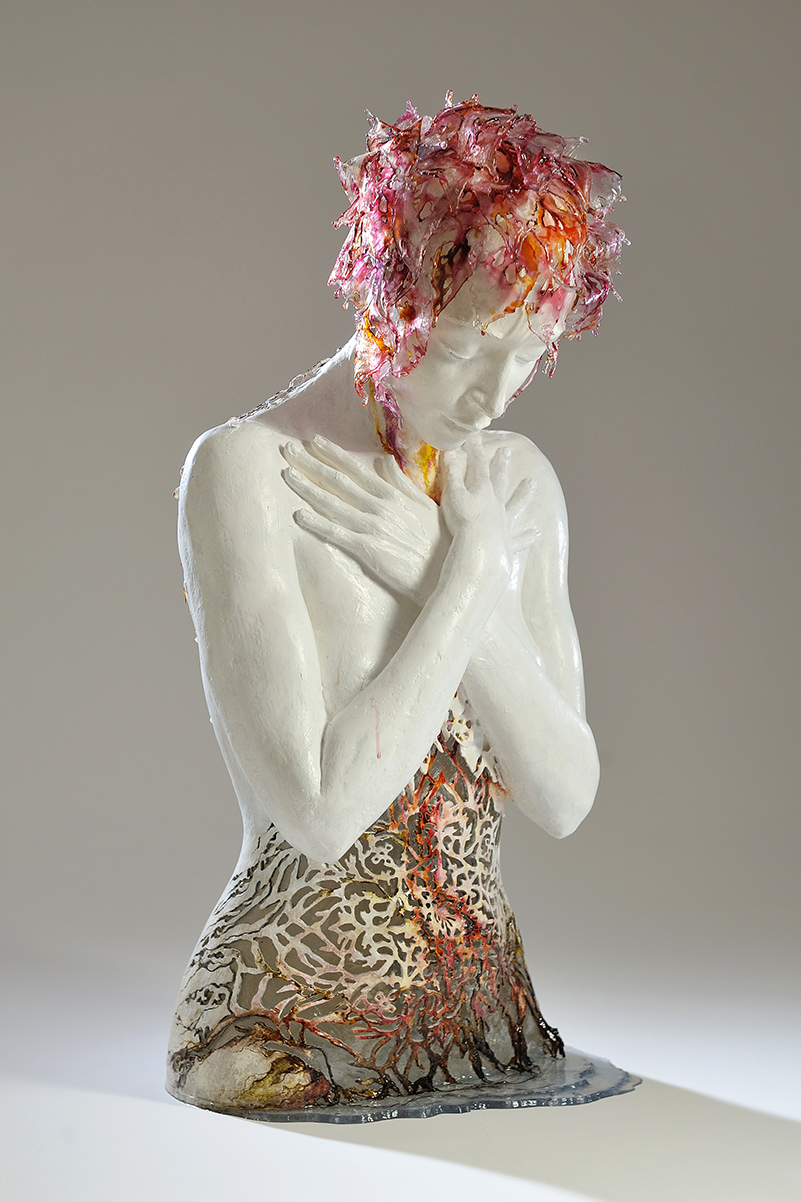 ANNALÙ, Arborea, 2018, resina, radici, inchiostri, 86 x 44 x 40 cm
