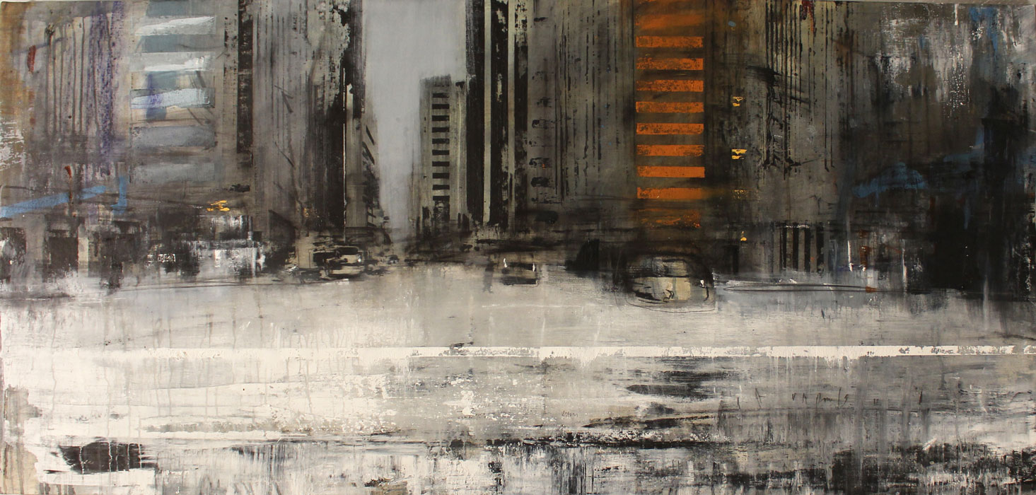 CESTARI DANIELE, Il poeta, 2018, olio e 70x150 cm