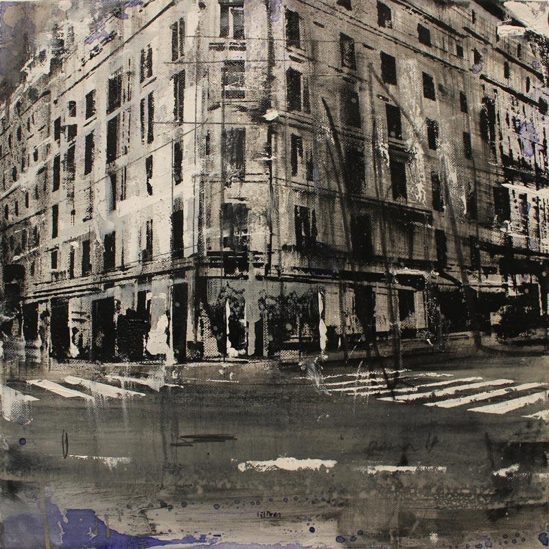 DANIELE CESTARI, Paris, 2017, Olio su tela, 40x40 cm