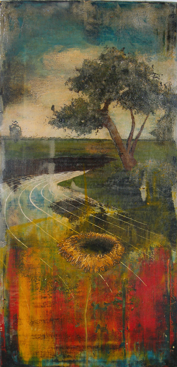 FORBICI JERNEJ, Barred landscape, 2017, acrilico e olio su tela, 60 x 30cm