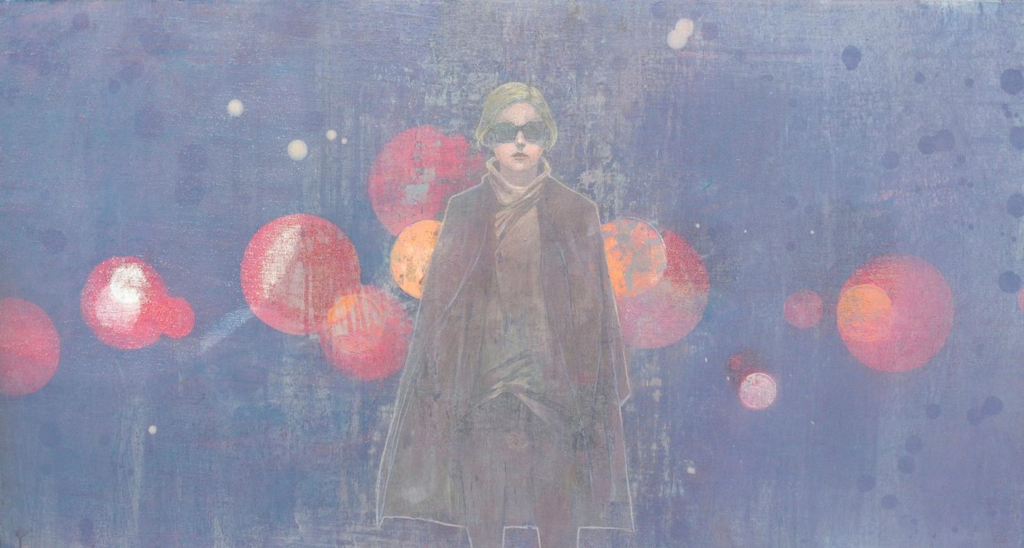 INFANTE FEDERICO, Bokeh Lights I, 2018, acrilico su tela, 37 x 78 cm