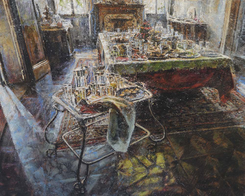 MINOTTO RAFFAELE, A597, Il giorno dopo, 2019, olio su tavola, 40 x 50 cm