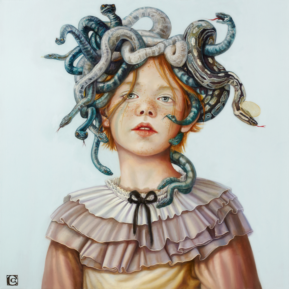 Giraudo Claudia, Medusa, 2019, Olio su tela di lino, 70x100 cm, Cod. Arch. CGA_11_2019