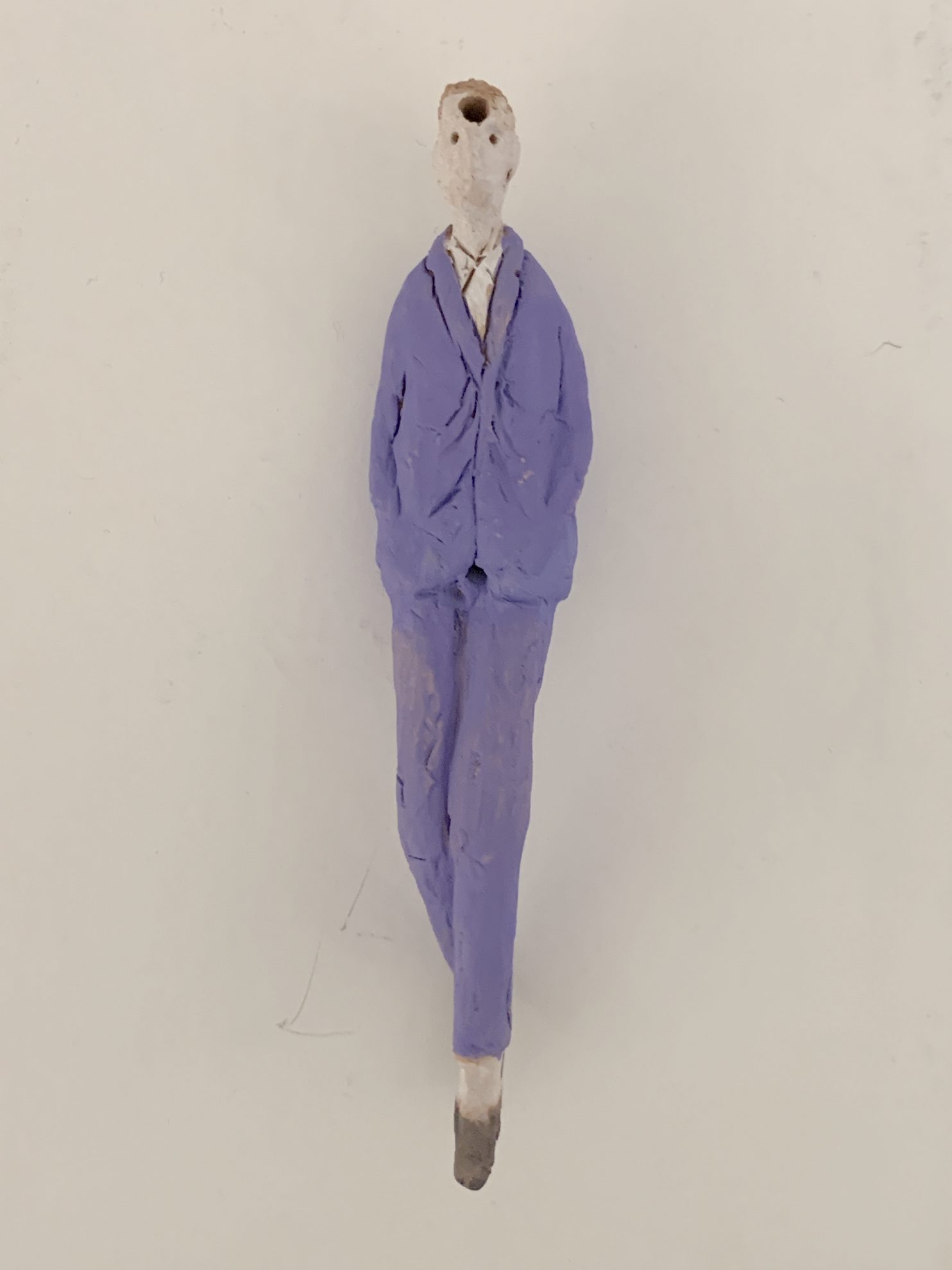 DEODATO, CHIODO FISSO, 2019, terracotta a ingobbio, 12x4x4 cm, DEOD 004