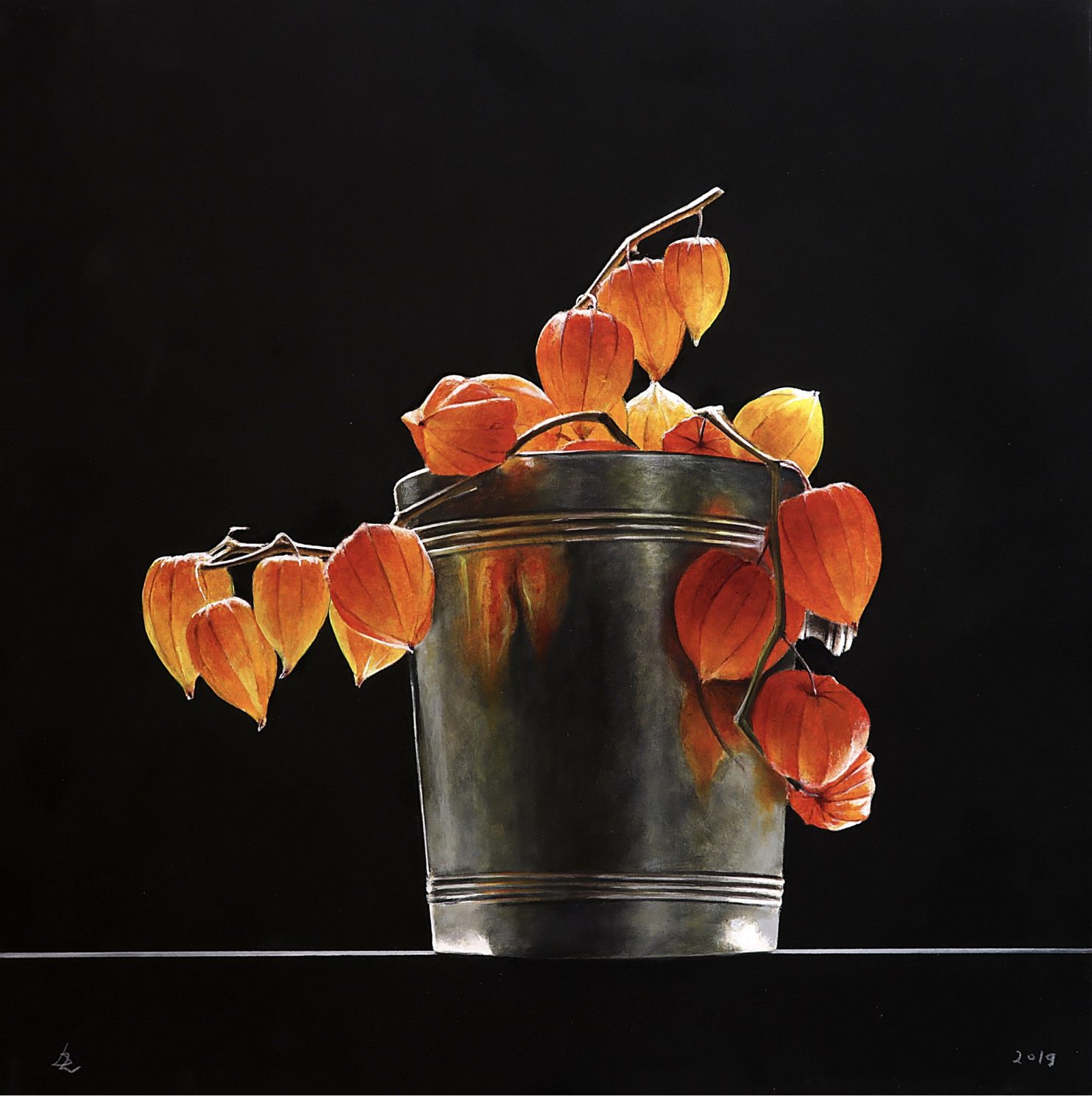 De lucchi Ottorino, Verso sera, watercolor drybrush su tavola, 40x40 cm, 678
