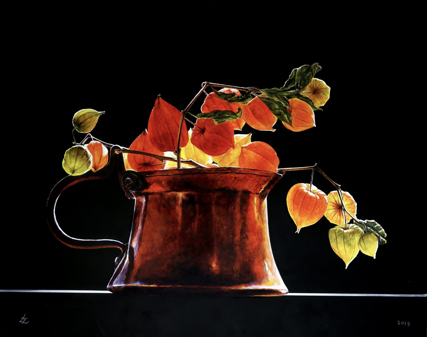 De Lucchi Ottorino, Giorno dei Santi, 2019, watercolor drybrush su tavola, 40x50 cm