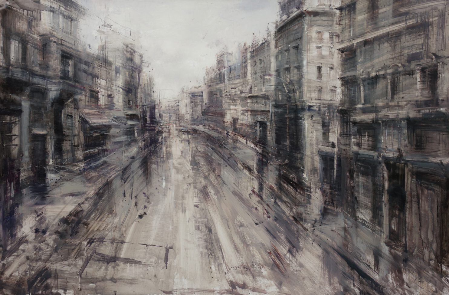 PAPETTI ALESSANDRO, Milano, 2011, olio su carta foderata, 122,5x185 cm, Cod. art. AP-88-11