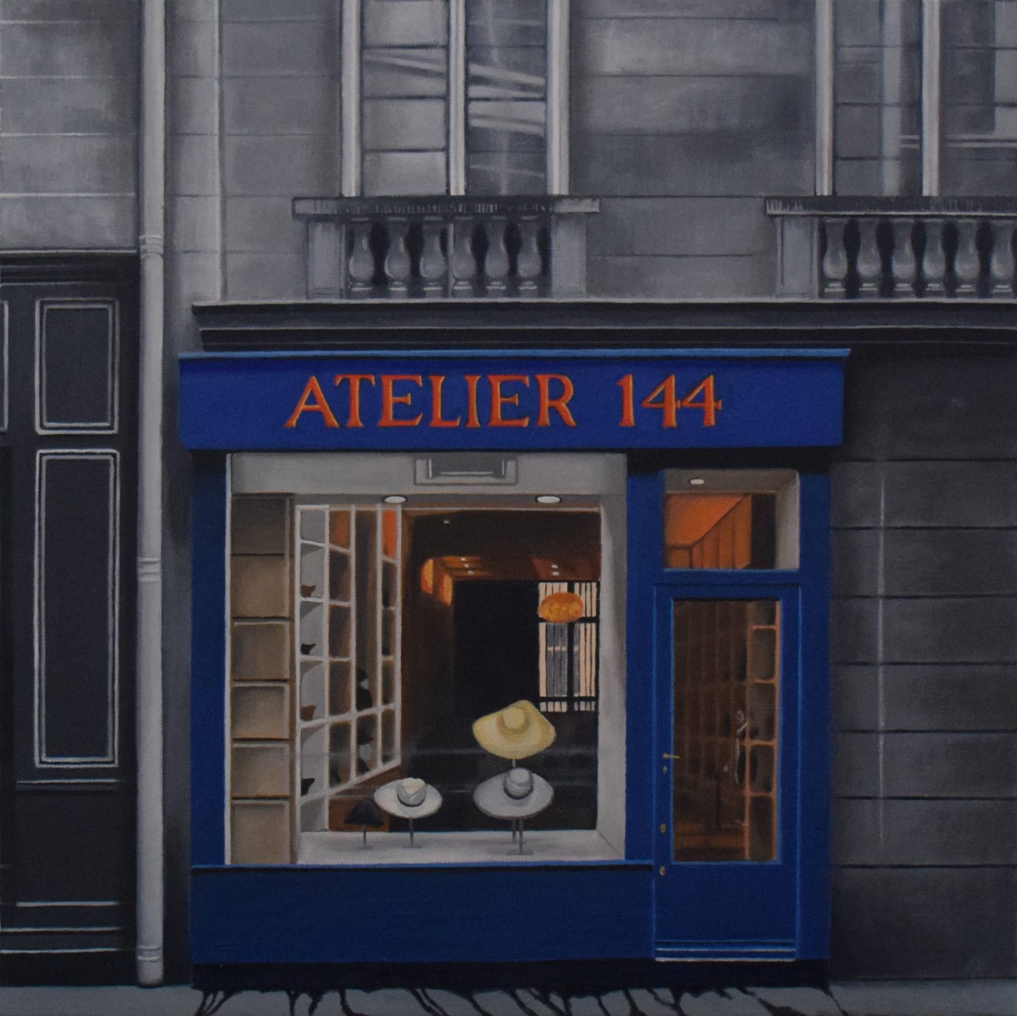 Mezynska Marta, Atelier 144, 2020, olio su tela, 30x30 cm