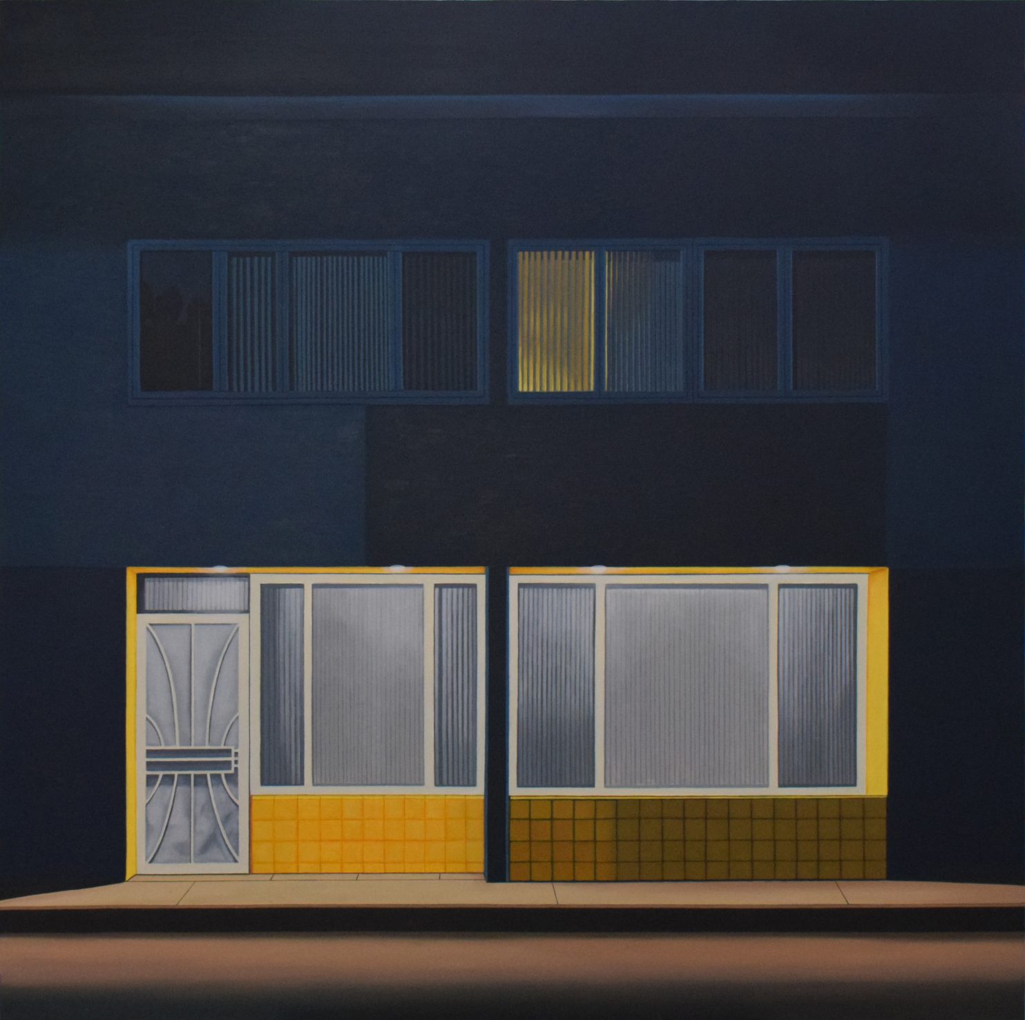 Mezynska Marta, Dark Lights, 2020, olio su tela, 100x100 cm