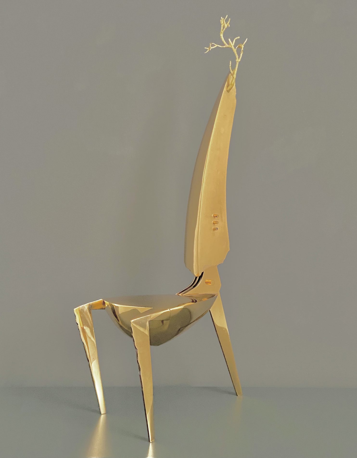 Nagatani Kyoji, La sedia di Zefiro, 2011, bronzo, 92x37x27cm