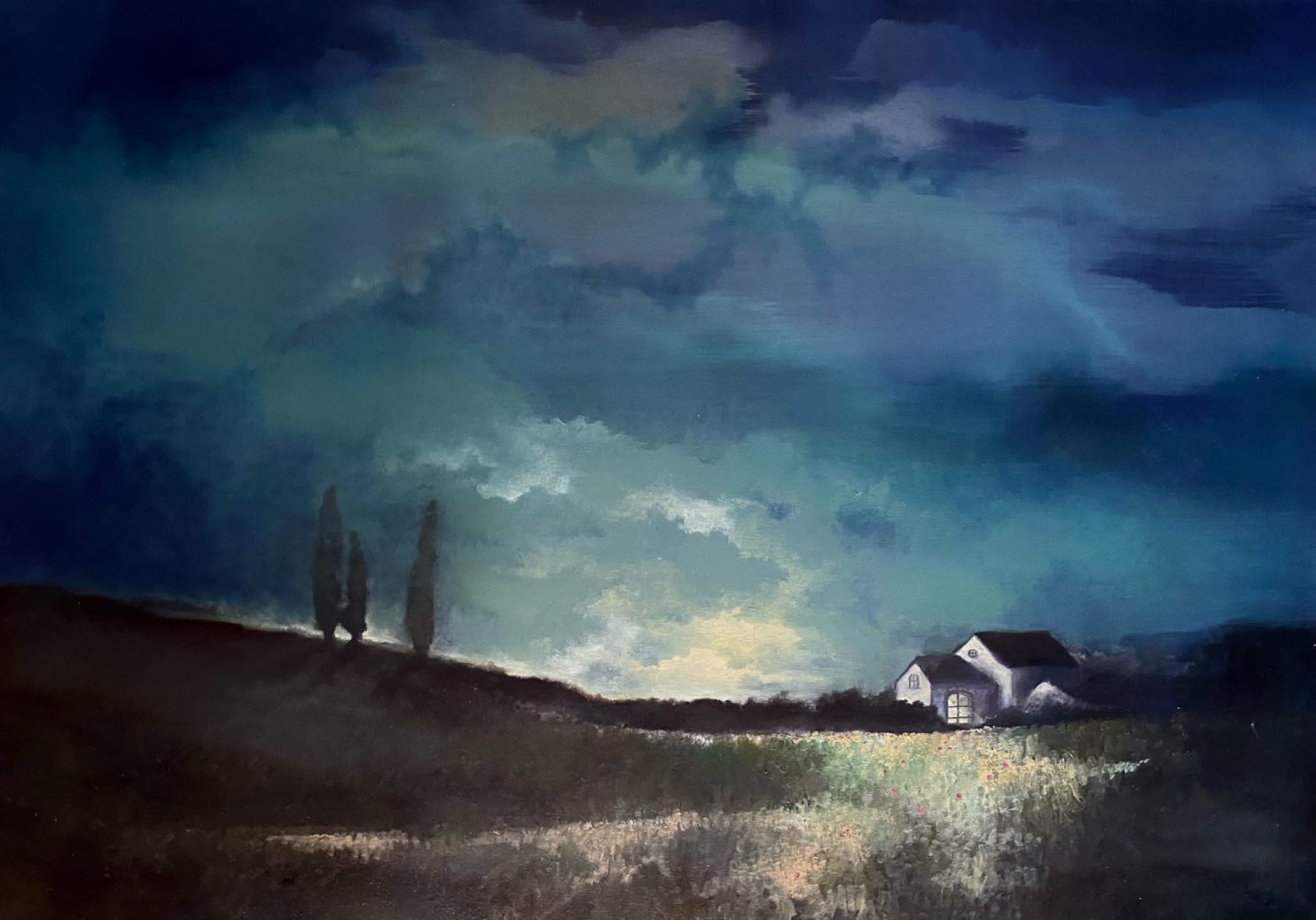 GASTALDO LUCA, Palpiti, 2021, olio su tela, 100 x 140 cm