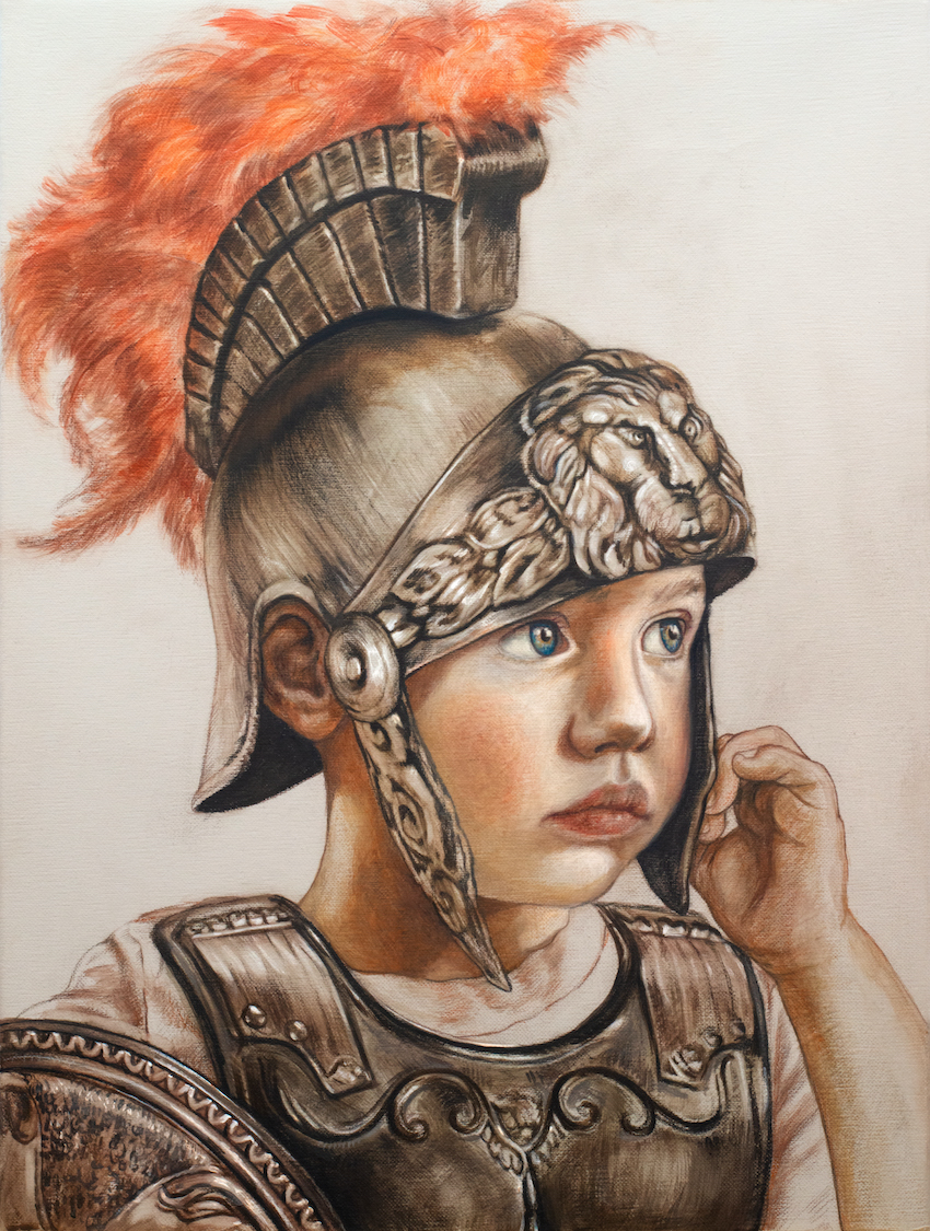 Giraudo Claudia, Guerriero della luce #0, 2021, tecnica mista, 40x30 cm_WEB_CGA_01_2021