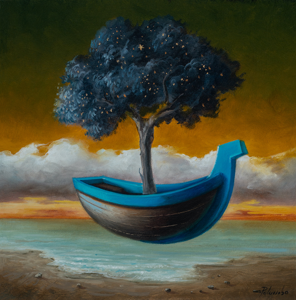 Palumbo Ciro, 2021, Porto con me le stelle, olio su tela, 20 x 20 cm_AR-49-021_monitor