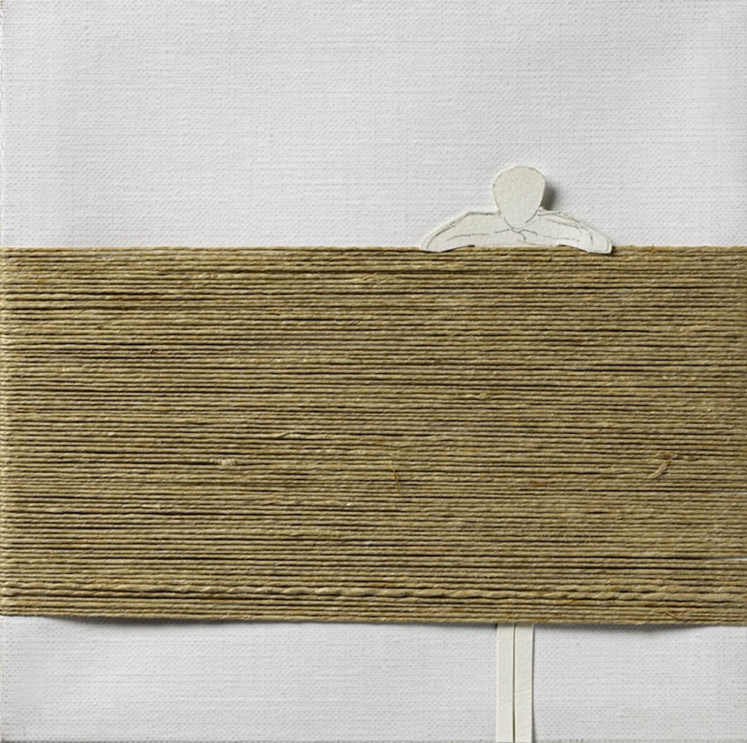 Pinna Alex, Alias, 2021, corda e carta su tela, 20x20 cm (PIN099)_01