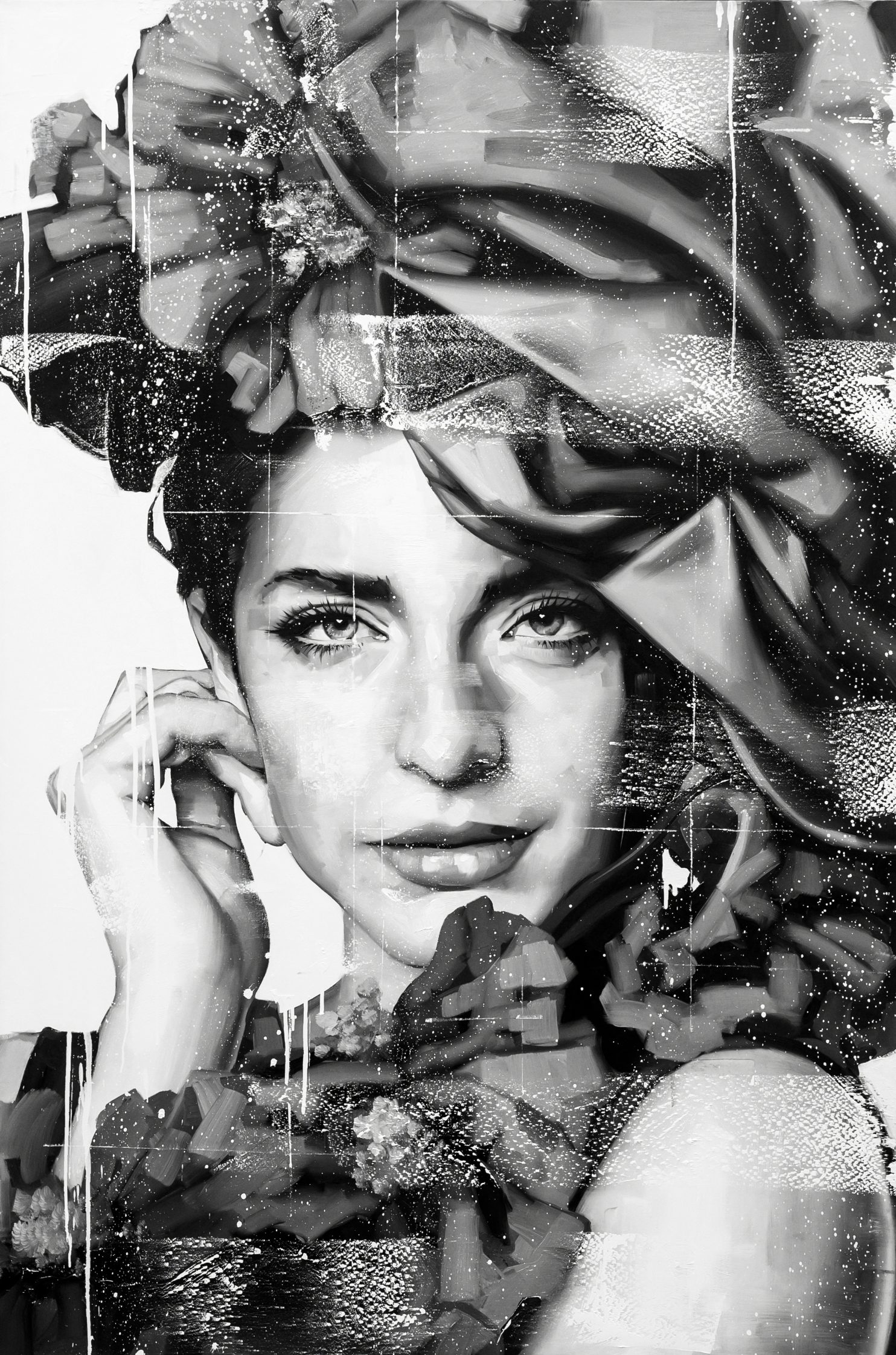 Porzionato Silvio, Moonlight - blackandwhiteseries 03, 2021, olio su tela, 180x120 cm