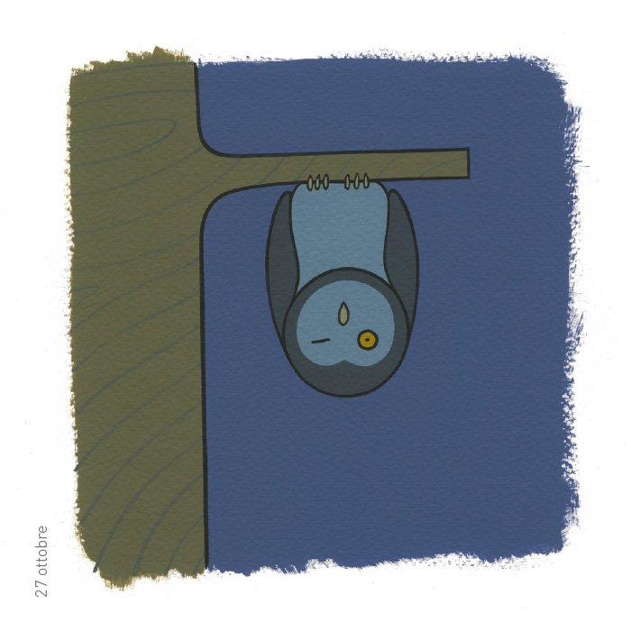 CACCIA MASSIMO, Senza titolo (27 ottobre : October 27), smalto su carta, 23x23 cm_00