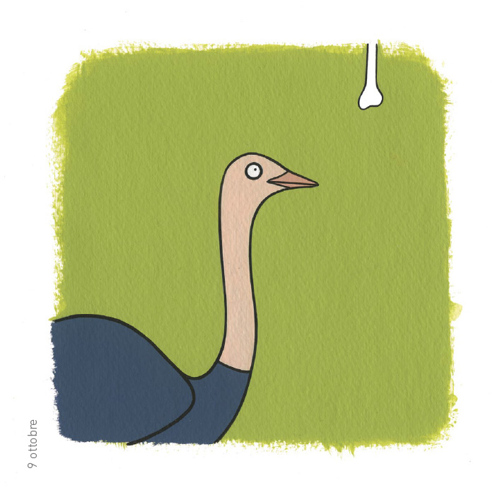 CACCIA MASSIMO, Senza titolo (9 ottobre : October 9), smalto su carta, 23x23 cm_00