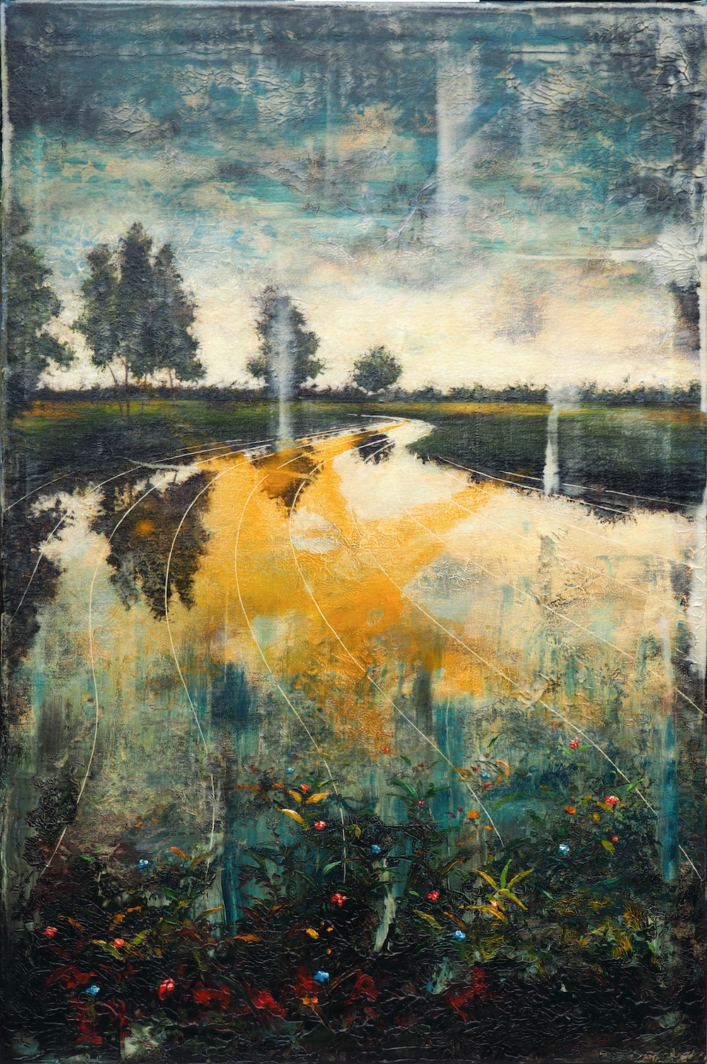 Forbici Jernej, Agent Orange III, 2021, acrilico e olio su tela, 120x80cm
