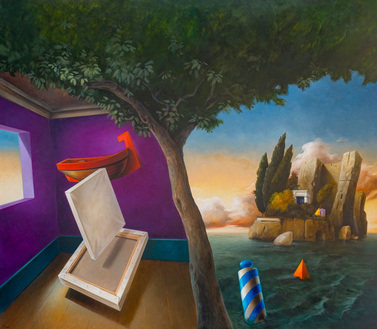 Palumbo Ciro, Desidero andare là, 2021, olio su tela, 140x160 cm_AR 96 021_monitor