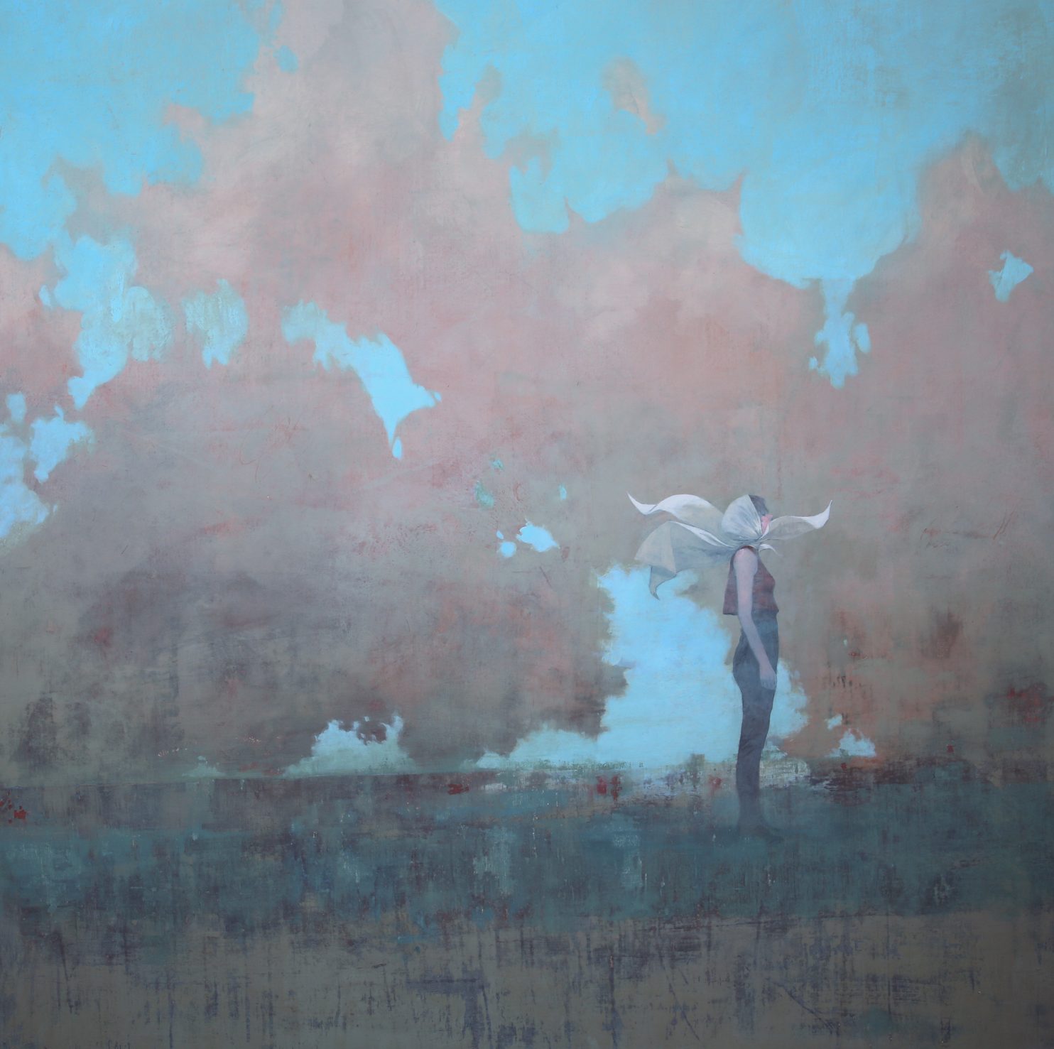 INFANTE FEDERICO, Wind flower, 2019, acrilico su tela, 121x121 cm