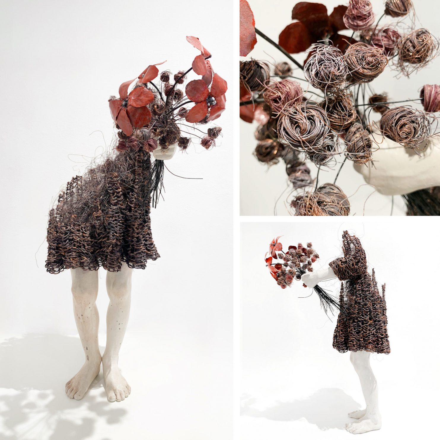 Kilde Lene, Flowers, 2021, calcestruzzo, acciaio, rame, 88x41x57 cm_03