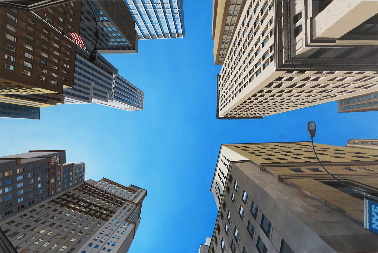 Filippini Claudio, New York, 2021, olio su tela, 100x100 cm