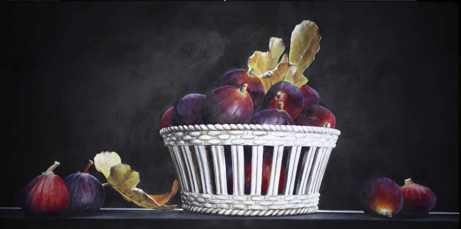 De Lucchi Ottorino, Giorni di fine stagione, 2021, drybrush su vinilico-tavola, 30x60 cm