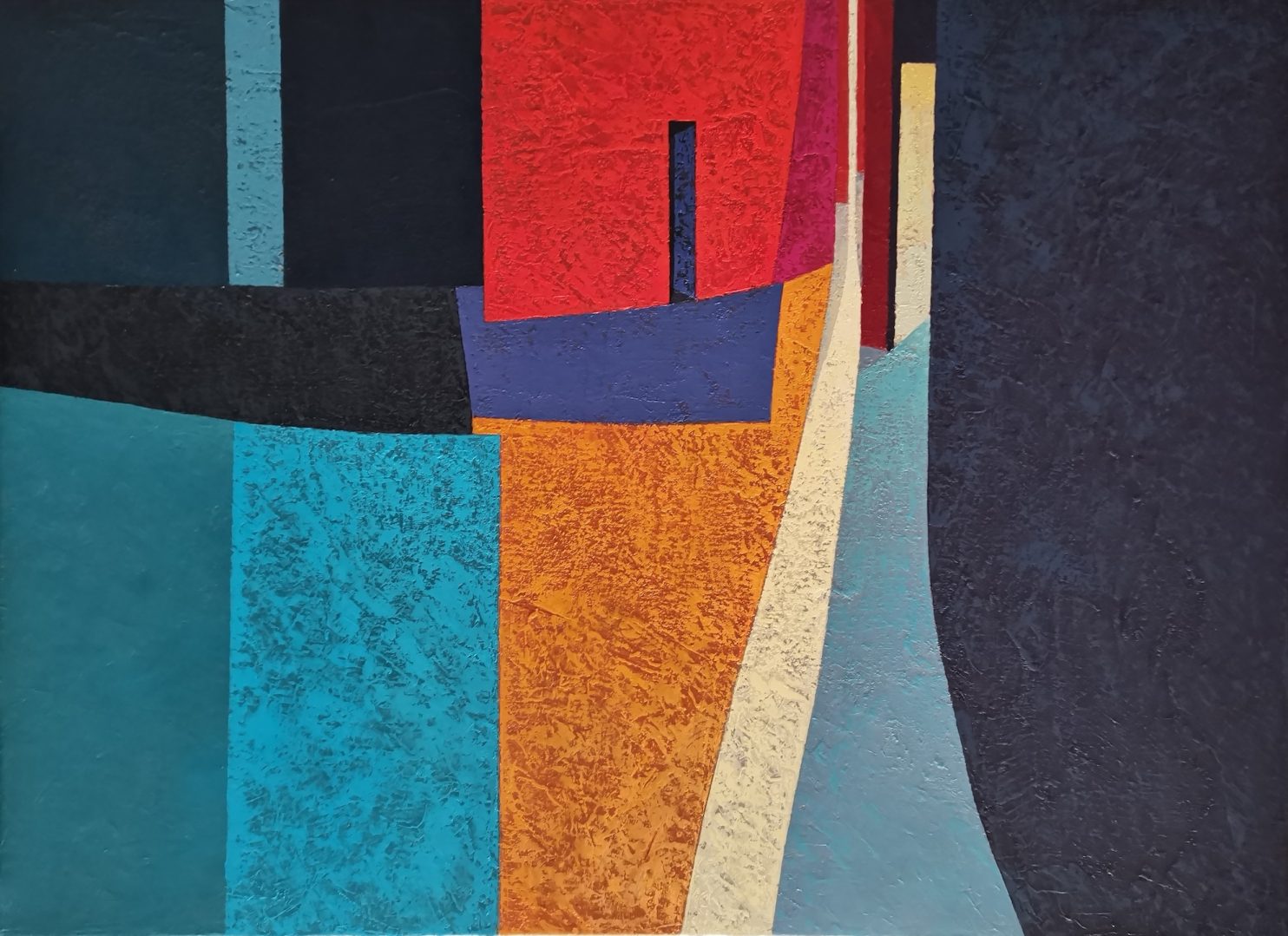 Sunol, Tomàs, Veïns, 2022, olio su tela, 70x100 cm