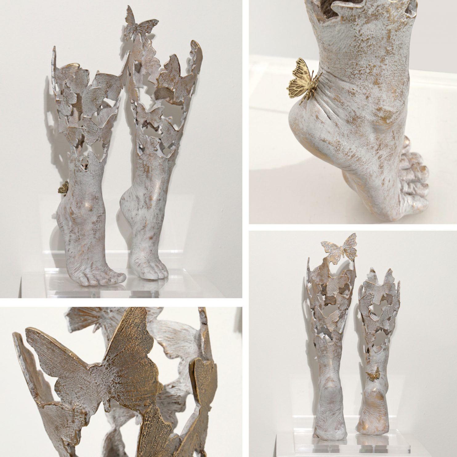 ANNALÙ, Flyingfeet White 4:8, 2021, bronzo patinato, 58x30x30 cmANNALÙ, Flyingfeet White 4:8, 2021, bronzo patinato, 58x30x30 cm