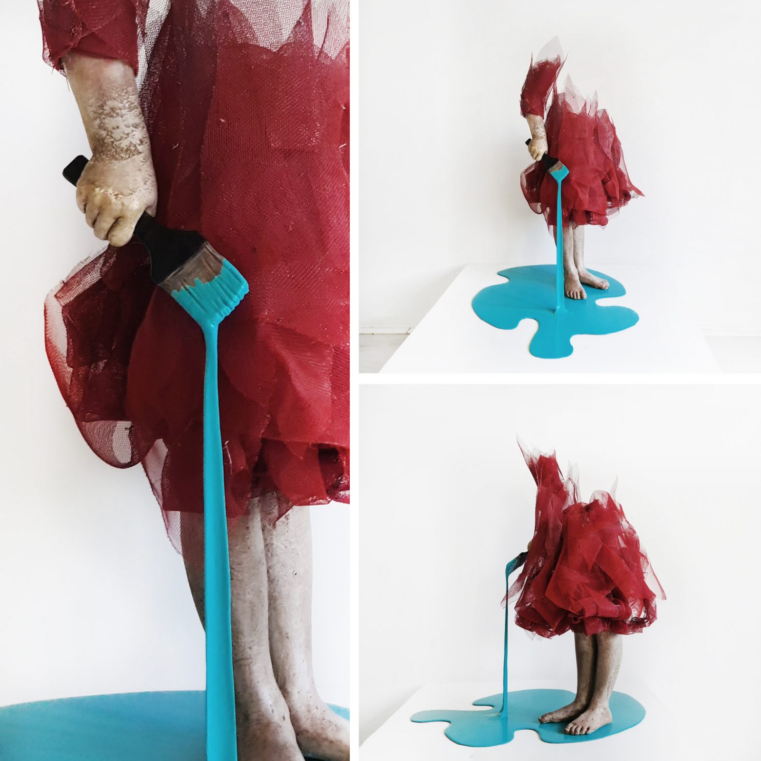 Kilde Lene, Untitled, 2022, calcestruzzo, acciaio, metallo verniciato, 82x60x67 cm_KILD 022