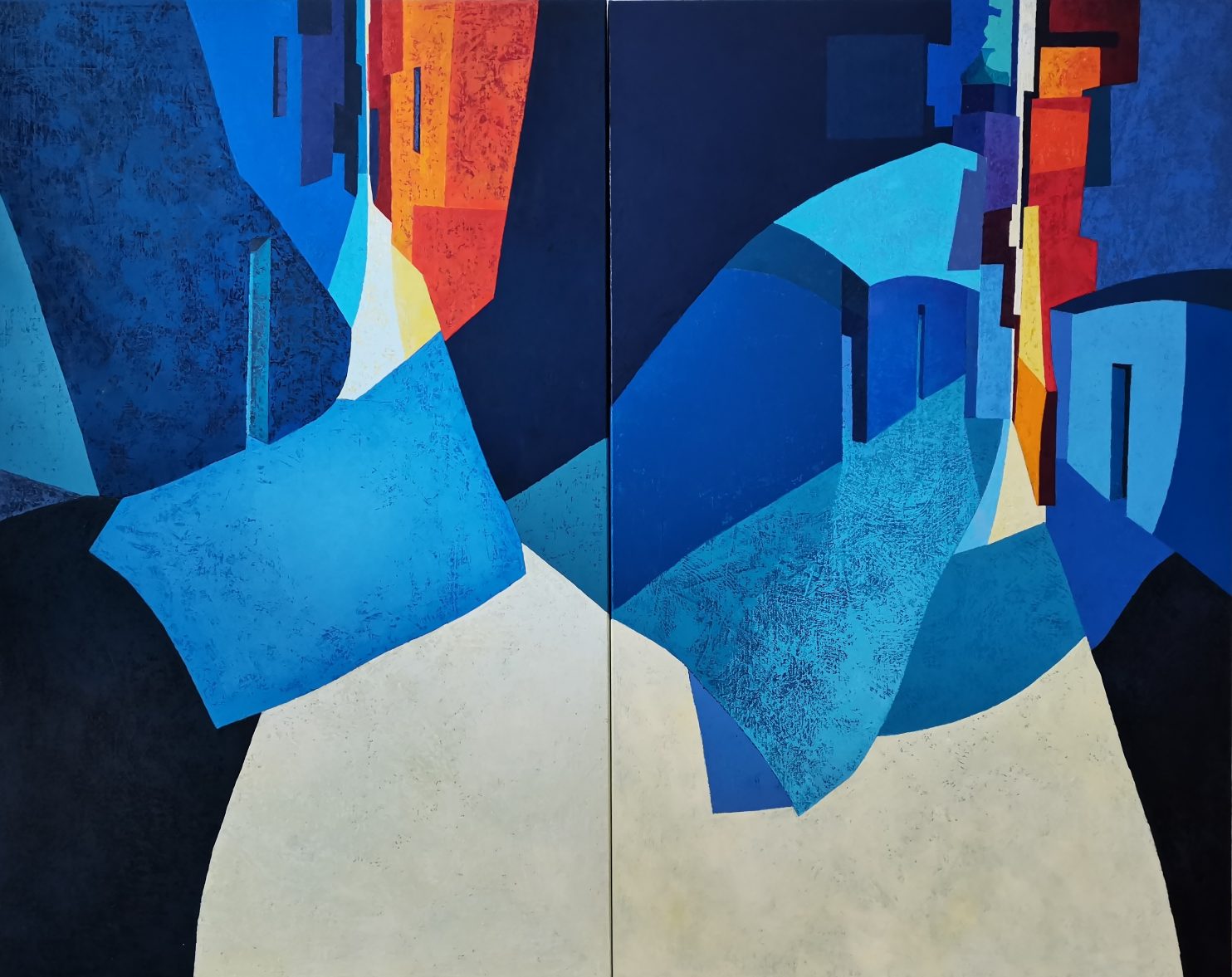 Sunol Tomàs, vol a Varese 1714, 2022, olio su tela, 116x146 cm