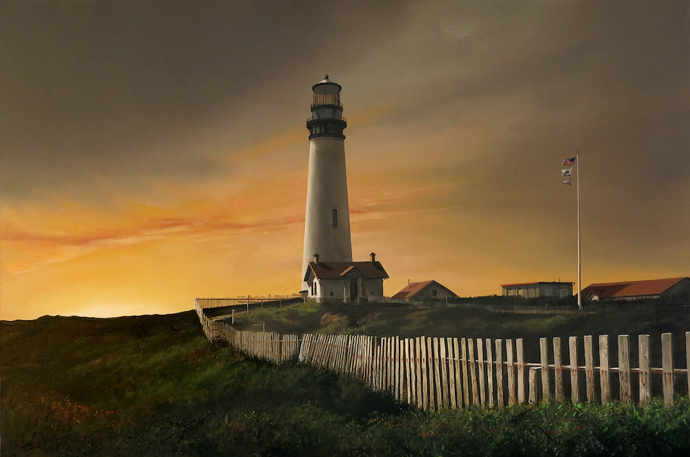 Filippini Claudio, Pigeon Point, 2022, olio su tela, 80x120 cm