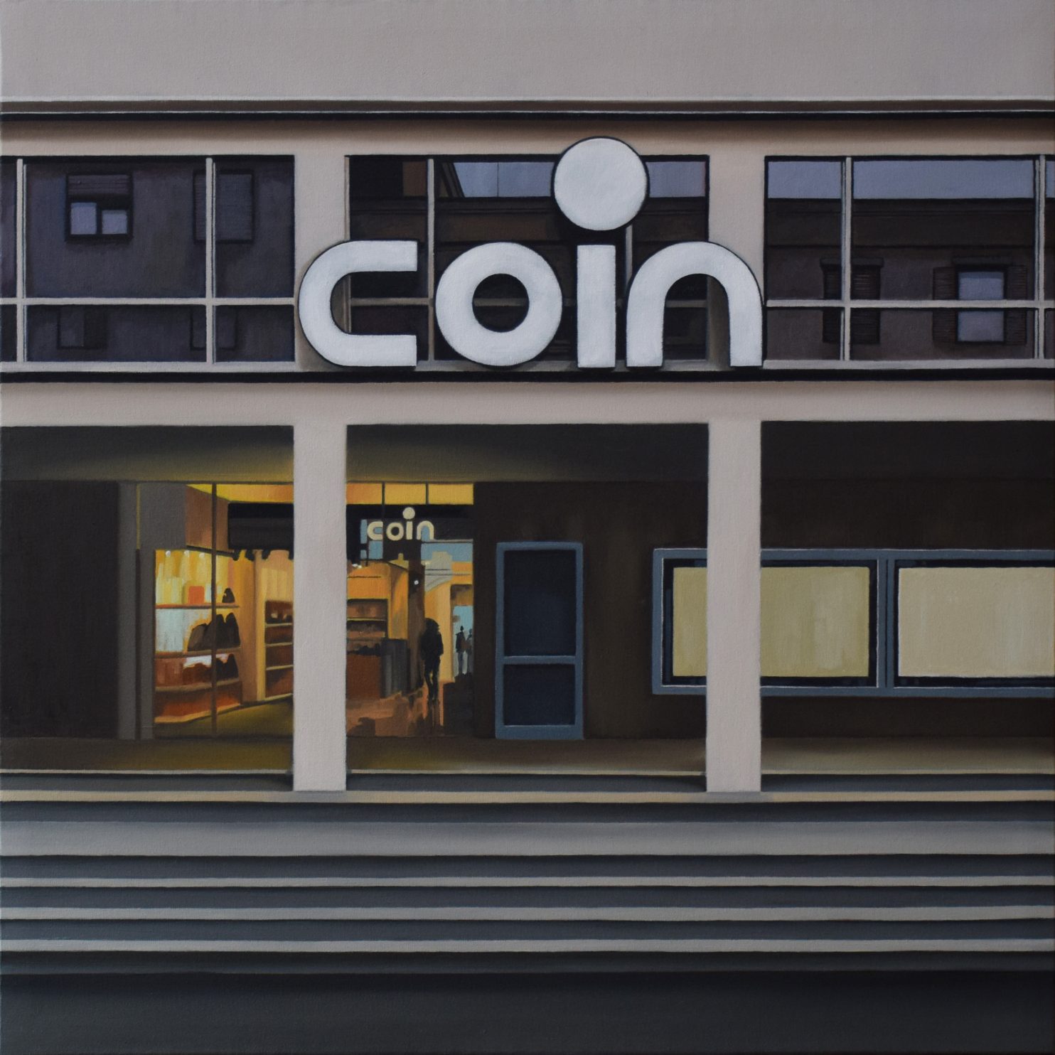 Mezynska Marta, Coin, 2022, olio su tela, 50x50 cm