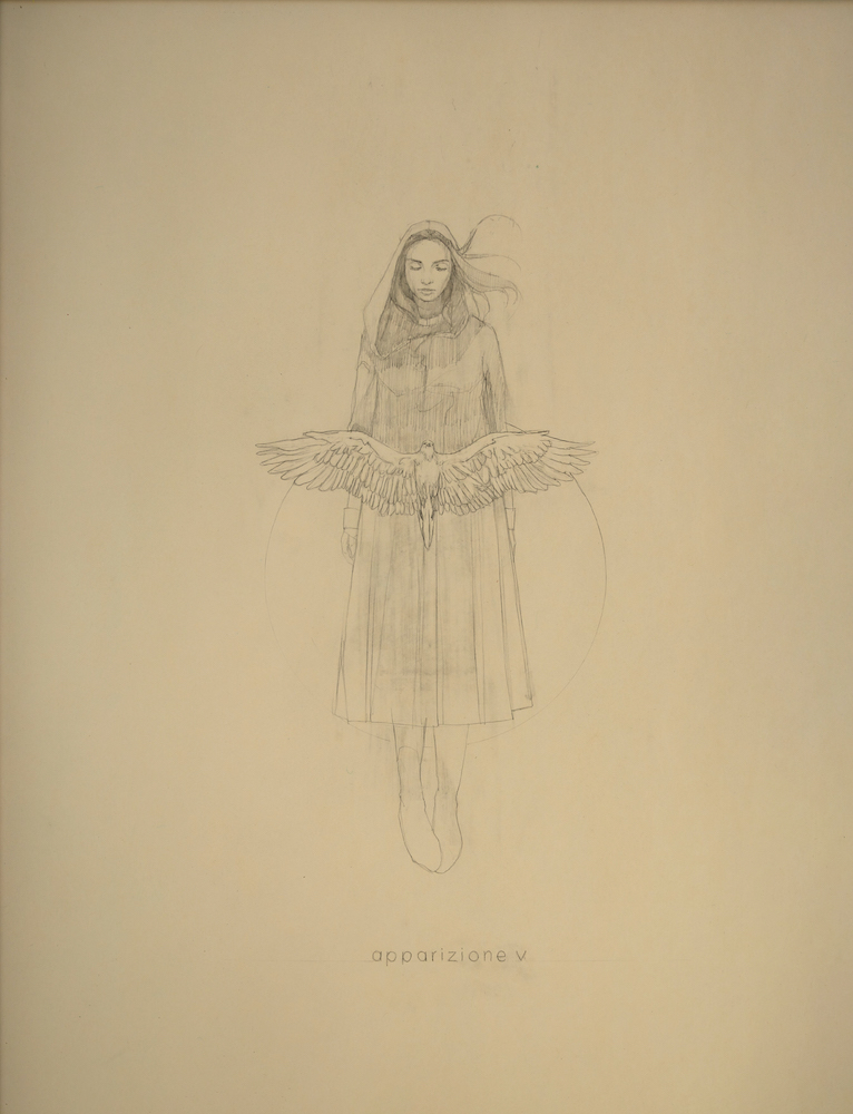 Infante Federico, Apparizione Study V, 2022, acrilico su tela, 86x66 cm
