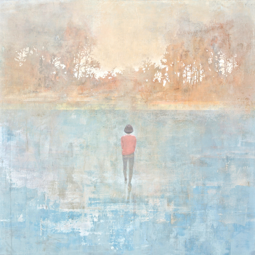 Infante Federico, Walk on water, 2019, acrilico su tela, 121x121 cm
