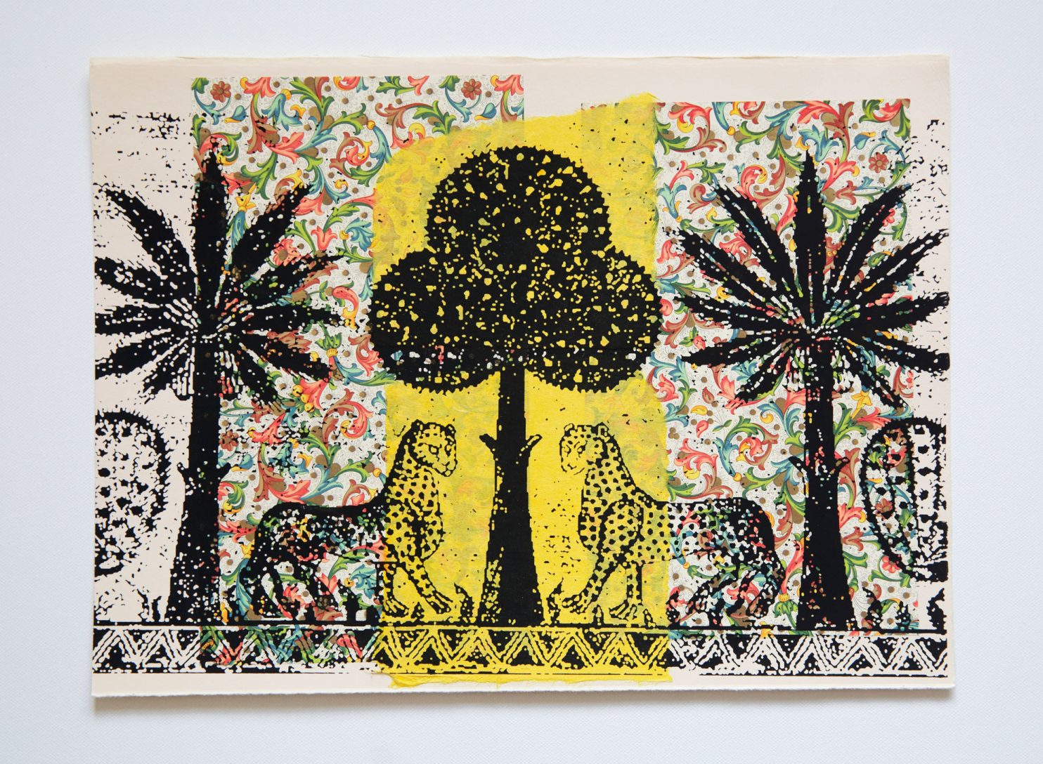 Stephens Brian Keith, Paper Mosaic 007, 2023, mixed media on paper, 28x38cm