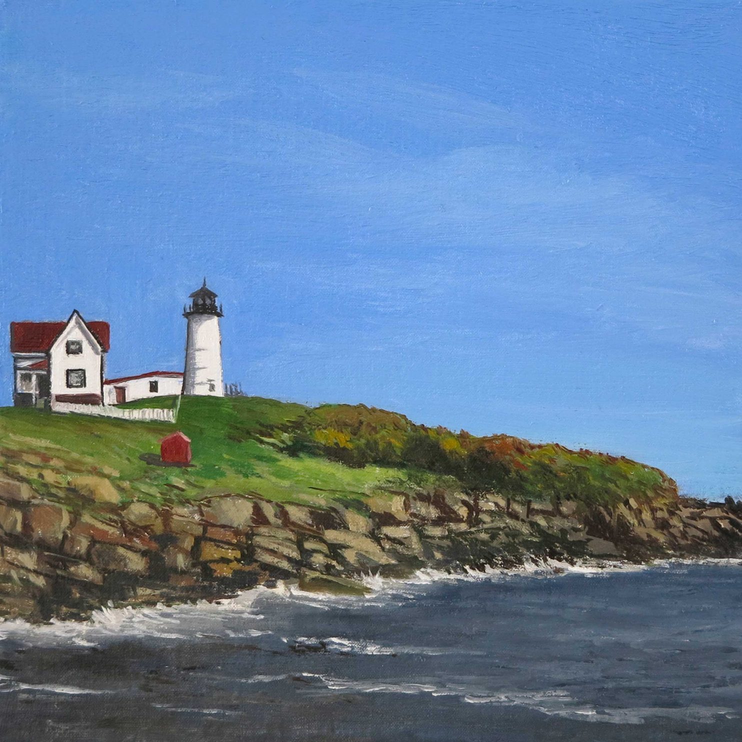 Filippini Claudio, Nubble point, 2023, olio su tela, 20x20 cm