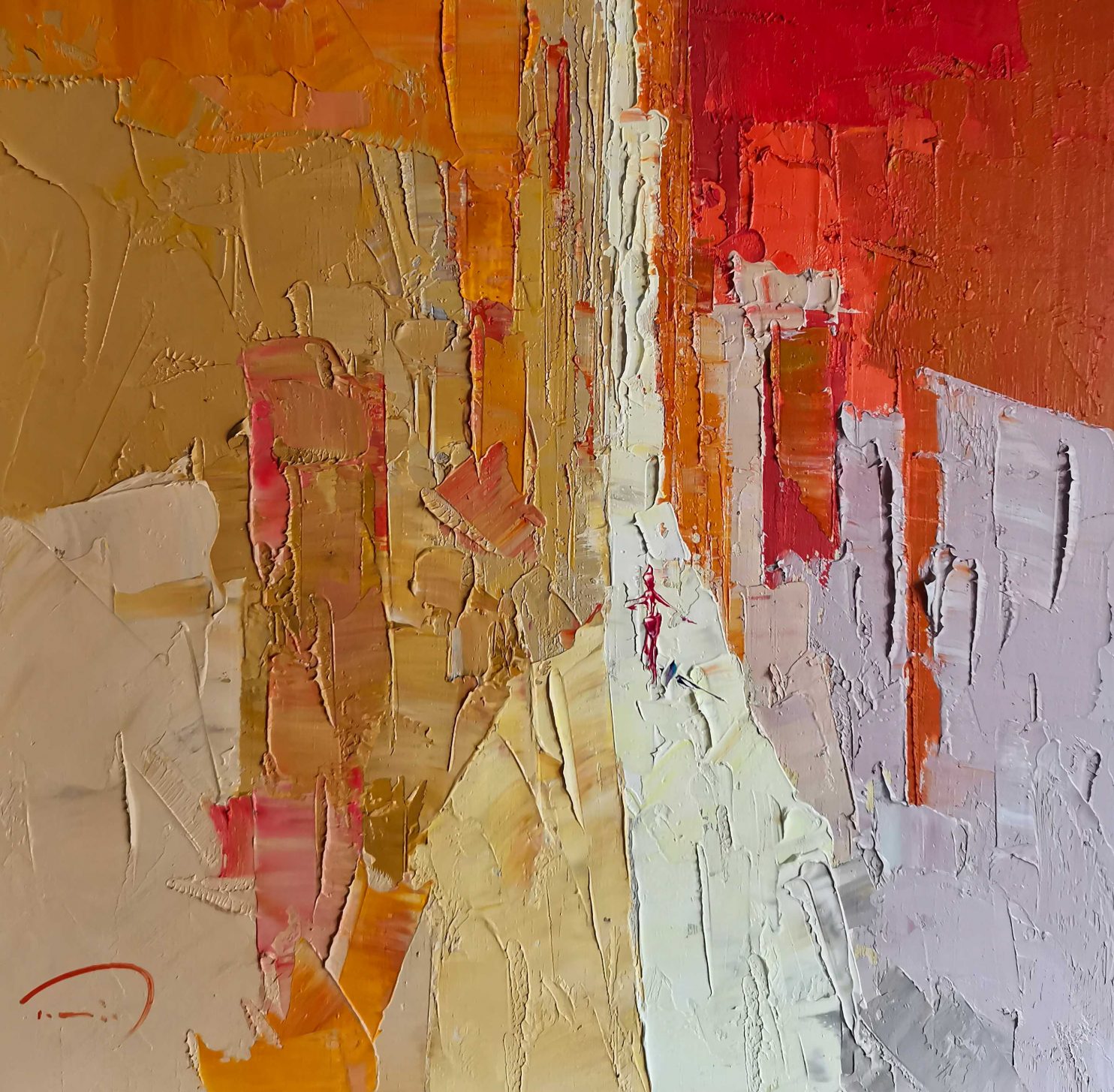 Sunyol Tomàs, The Dancer, 2023, olio su tavola, 20x20 cm