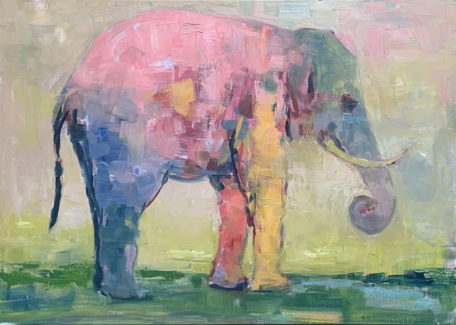 Stephens Brian Keith, Small piece, 2023, acrilico e olio su tela, 50x70 cm