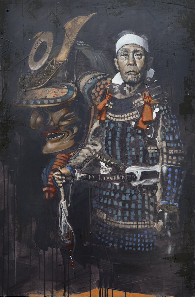 Porta Tom, Bushido, 2023, acrilico su tavola, 120x80 cm_4923
