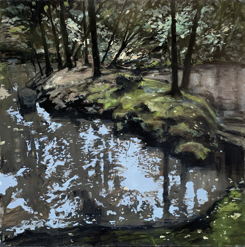Porta Tom, Japanese Garden, 2019, olio su tela, 150x150 cm_PORT 106