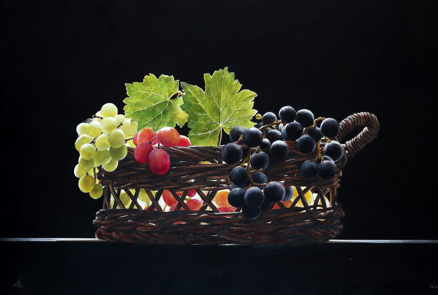 De Lucchi Ottorino-Fine Estate-2023-drybrush su vinilico-tavola-40x60 cm-Galleria-punto-sull-arte